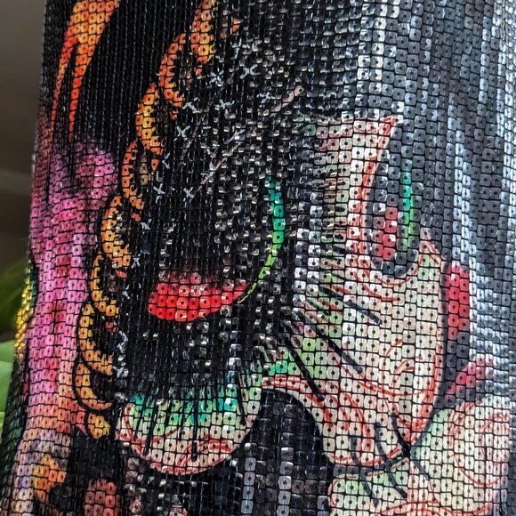 EUC - Iron Fist Gypsy Dreams Printed Sequin Tank Top - Picture 2 of 6